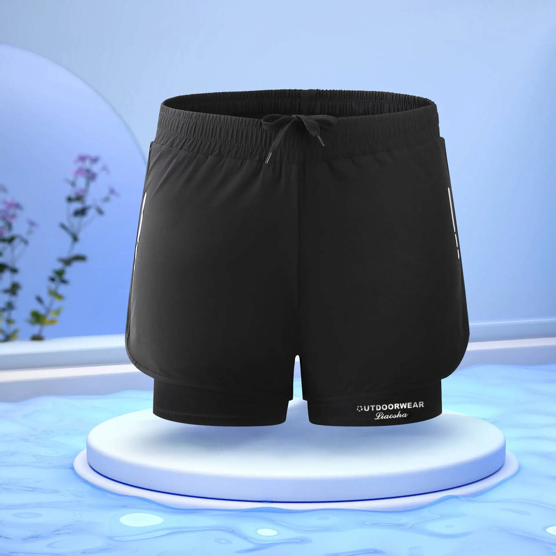 5/1 Aloëbroek voor heren, atletische shorts, tweelaagse zwembroek: stijlvol, sneldrogend en comfortabel geschikt voor strand, zwembad en hete lente!