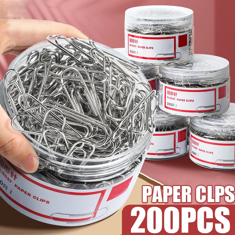 Mini Metal Paper Clips Binding Clip for Home Office Paperwork Stainless Steel Bookmark Paperclips Organizer School Supplies