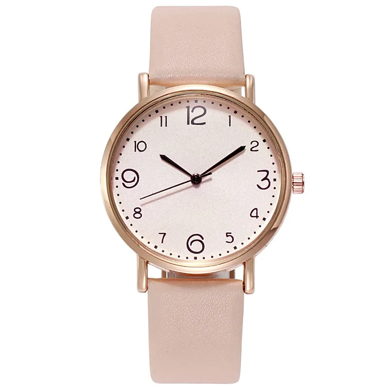 Nuevo reloj de aleación de cuarzo de lujo para mujer, reloj de pulsera informal con esfera de acero inoxidable a la moda para mujer, reloj de pulsera de cuero Zegarek Damski
