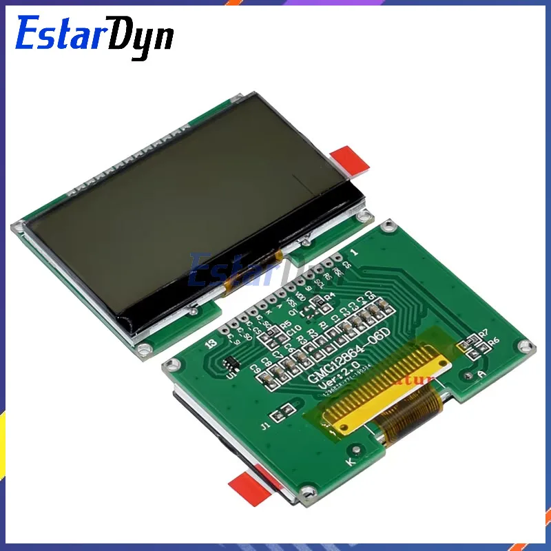 Estardyn Lcd12864 12864-06D, 12864, módulo LCD, COG, com fonte chinesa, tela de matriz de pontos, interface SPI