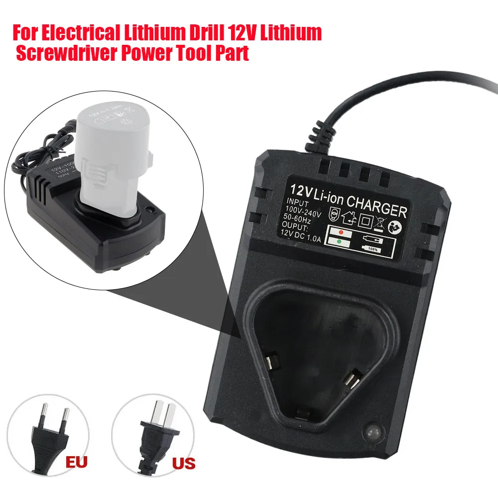 NIEUWE 12 V Universele Elektrische Boor Oplader DC US/EU Li-Ion Oplaadbare Oplader Ondersteuning 110-240 V voor Boor Elektrische Sleutel Tool