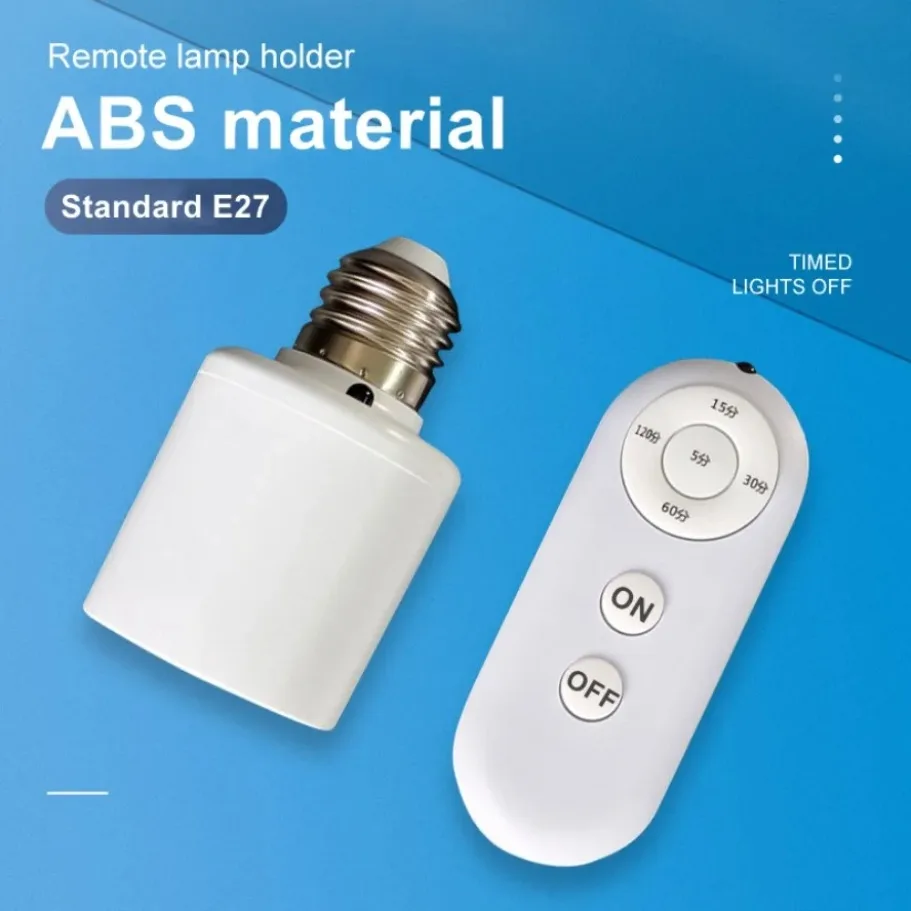 E27 Control remoto inalámbrico interruptor temporizador inteligente 85V-265V portalámparas interruptor de luz múltiple habitación de bebé dormitorio hogar