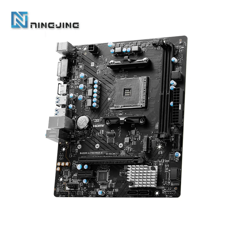 MSI AMD B450M-A PRO MAX II New Motherboard Dual-channel DDR4 Memory M.2 SATAIII USB3.2 Support R9 CPU Socket AM4 Mainboard