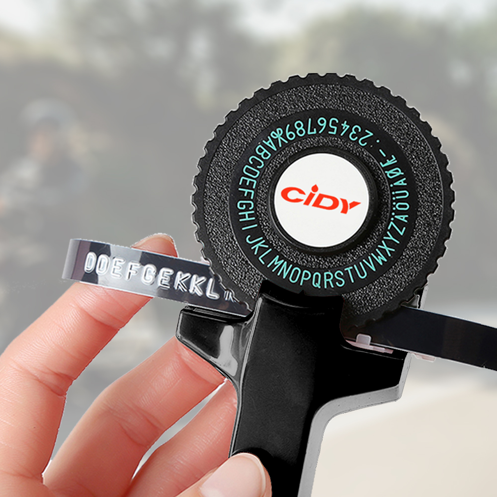 C101 Mini DIY manuelle Schreibmaschine mit 3 Bändern (9 mm x 3 m) Bandprägung Etikettendrucker Schreibmaschine