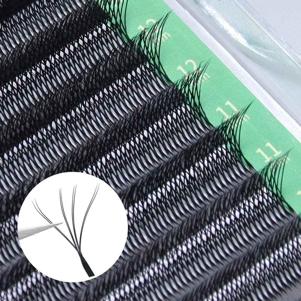 GLAMLASH W Hình Nở Hoa 3D 4D 5D 6D Tự Động Loài Thực Premade Tập Người Hâm Mộ Nối Mi Tự Nhiên Mềm Ánh Sáng Đầy Đủ Dày Đặc