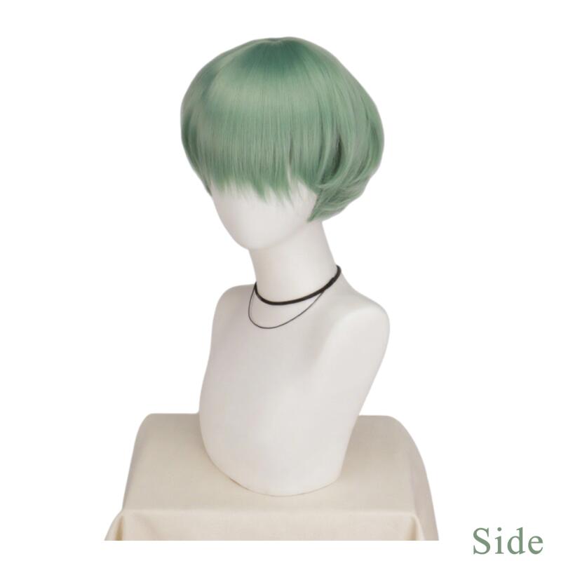 Anime k-pop demônio saja meninos bebê verde peruca cosplay com chapéu amarelo halloween dos desenhos animados caçadores resistente ao calor perucas sintéticas prop