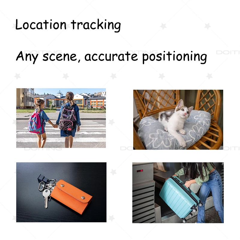 Works with Find My Long Distance Smart Tag GPS Tracker for Air Tag Key Finder Pet Wallet Bike Anti-lost Alarm Mini Locator iOS