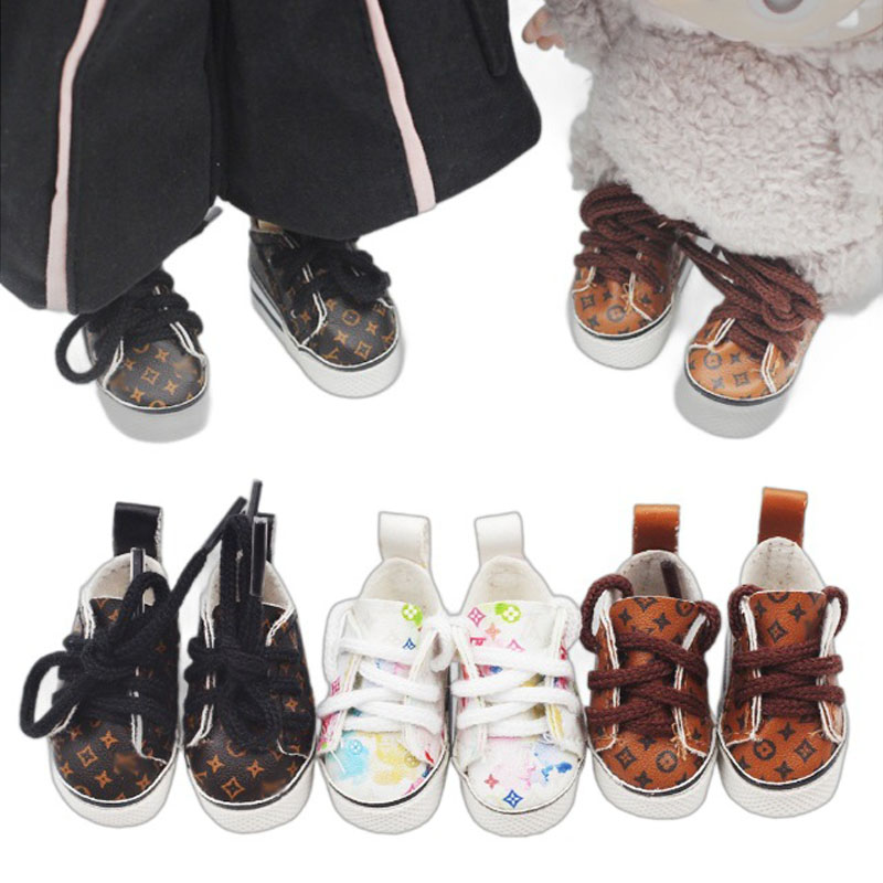 Кожаные туфли 4x2 см для хлопковой куклы 1/6, обувь 15 см, хлопковая кукла Labubu, игрушка, аксессуары для одежды