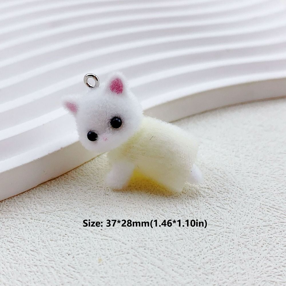 ชุดเดรสตัวการ์ตูนที่สร้างสรรค์ของแมวจี้น่ารัก3D พวงกุญแจแมวตุ๊กตาขนปุยของเล่นแมวสำหรับผู้ชายผู้หญิง