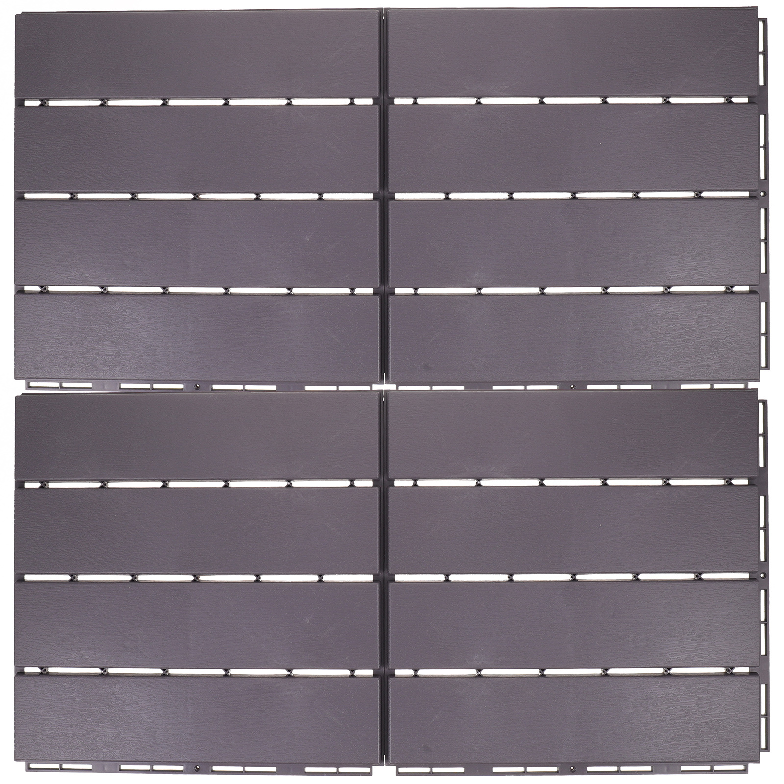 4 pçs auto-montar telhas de deck de plástico à prova de água pátio varanda piso bloqueio telhas de deck de plástico telha