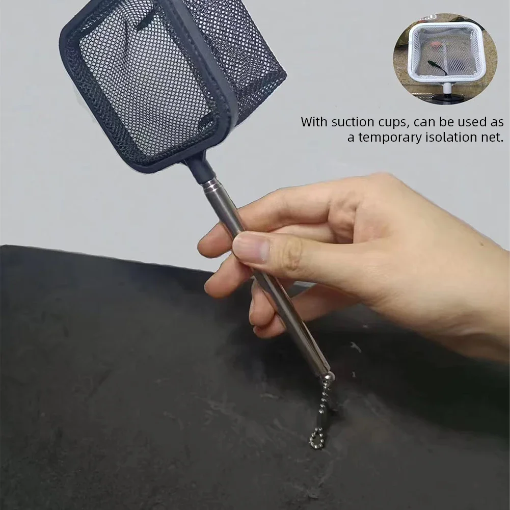 Fishing Landing Net Rustproof Corrosion Resistant Stainless Steel Fishing Net for Catchin Fish Shrimp Tank Aquarium Accessories