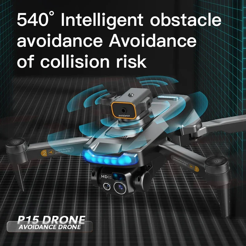 P15 PRO Drone 4K HD Professional Obstacle Avoidance Optical Flow Dual Camera Aerial Photography Dual-Camera Fold Gift New