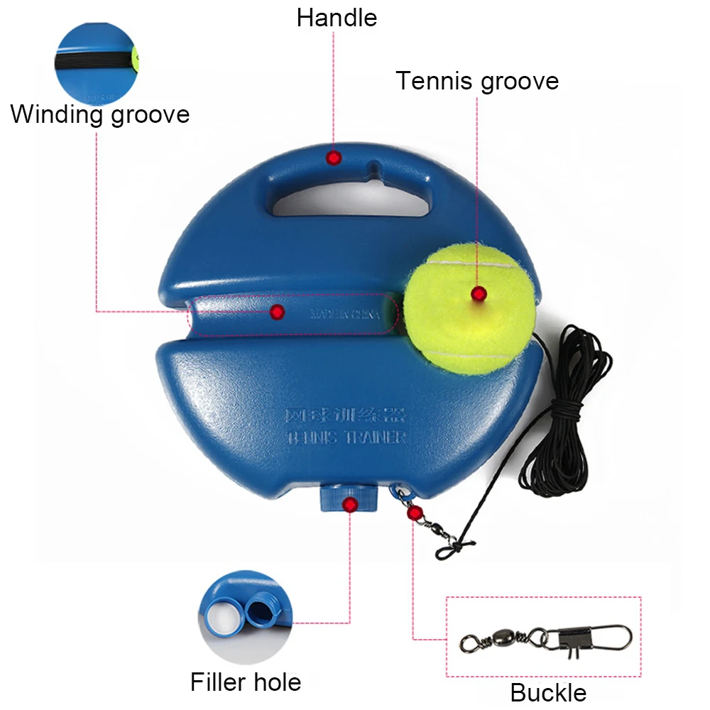 1set Tennis Trainer Professional Training Primary Tool Self-study Rebound Ball Exercise Tennis Ball Indoor Tennis Practice Tool