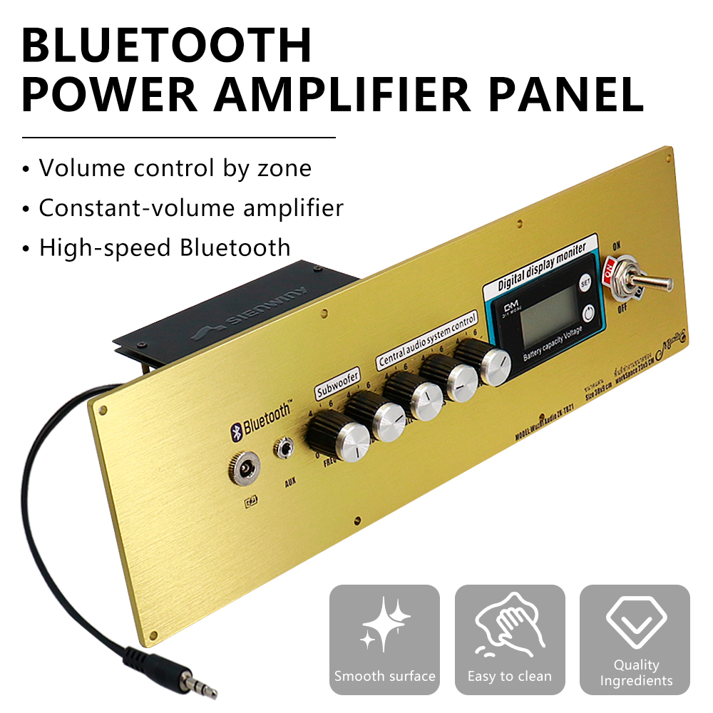 ZK-TB21 Bluetooth Verstärker Panel Kit mit Lautstärkeregler Digital Display Aluminiumlegierung Frontplatte DIY Audio Teile