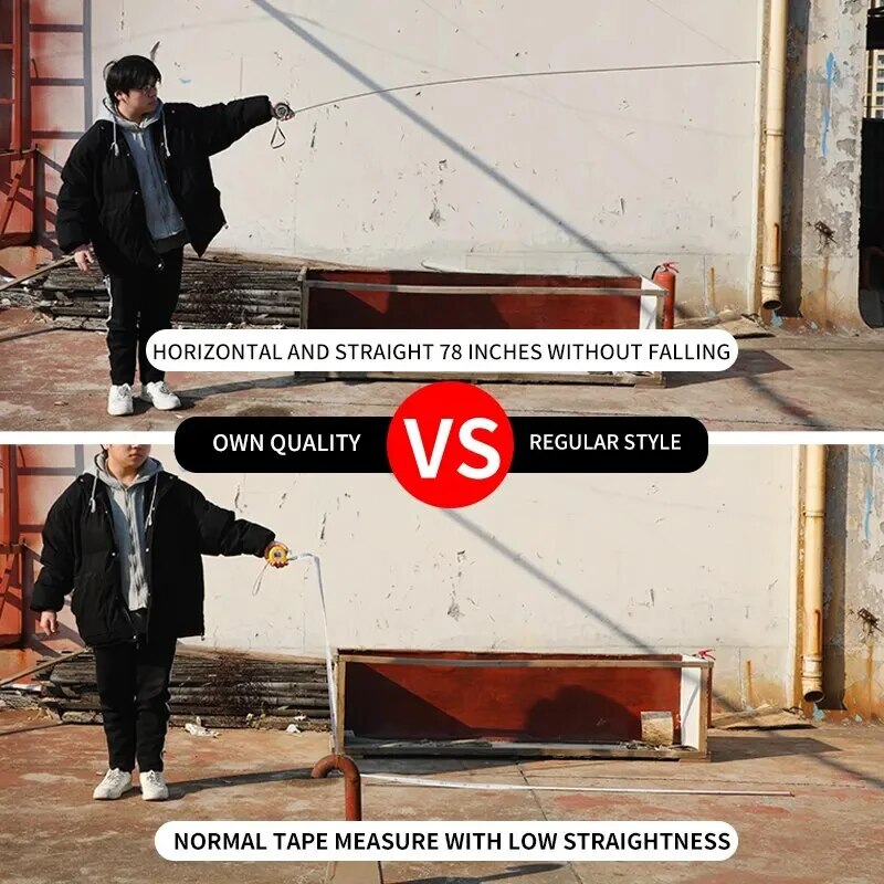 Herramientas de medición de alta precisión, regla de carpintería para el hogar, cinta métrica gruesa impermeable y anticorrosión, 3/5/7, 5/