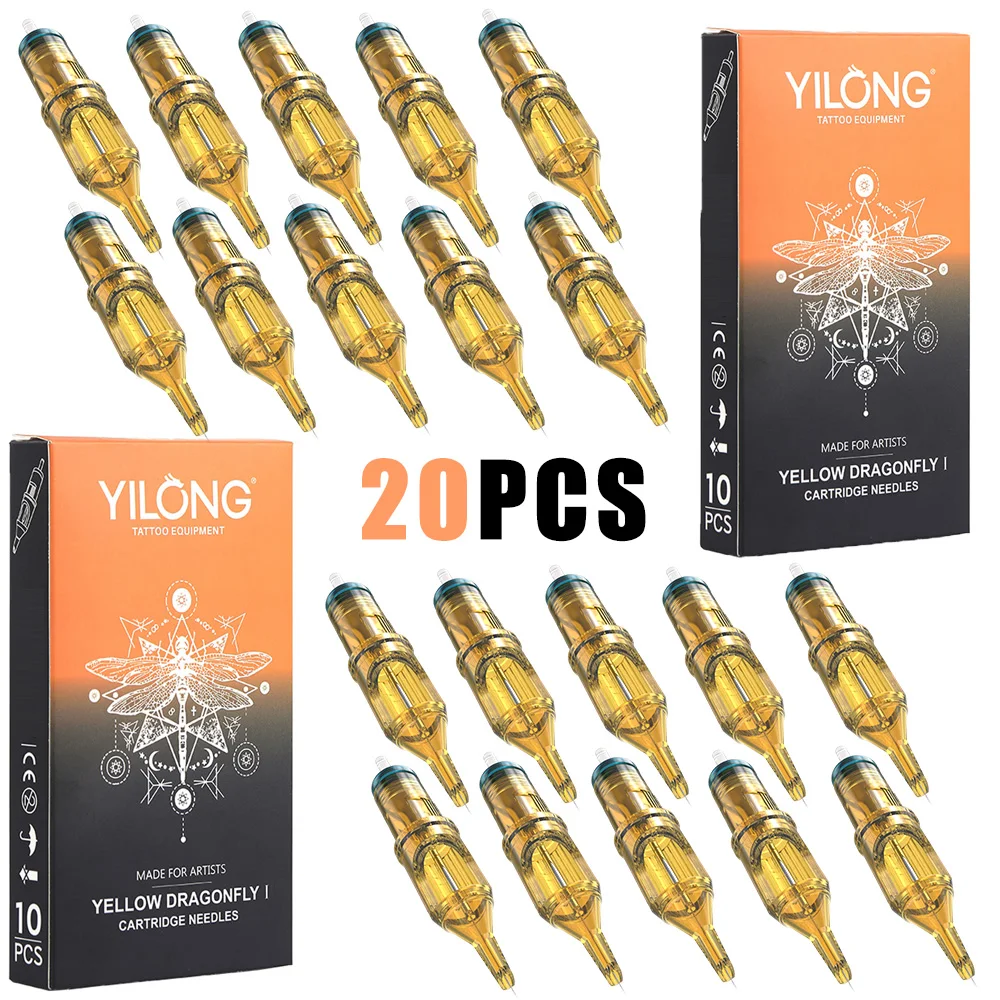 20PCS YILONG Patrone Tattoo Nadeln RL Tattoo Nadeln Permanent Make-Up Tattoo Werkzeug für Patrone Tattoo Maschine Stift
