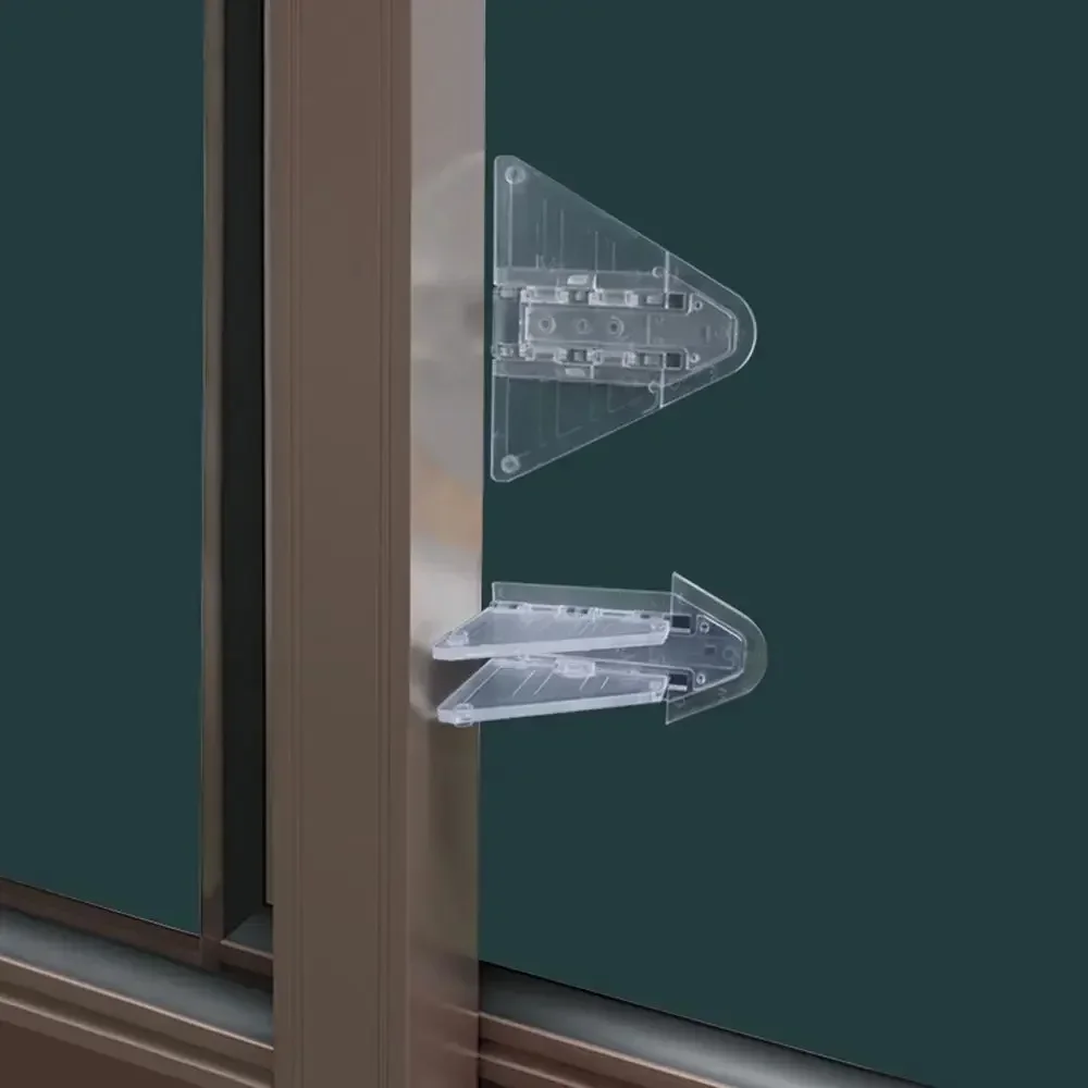 Cerradura de seguridad para niños, cerrojo de seguridad para el hogar, cerrojo transparente de fácil instalación, cerraduras de seguridad para ventanas correderas para puerta Push-pull