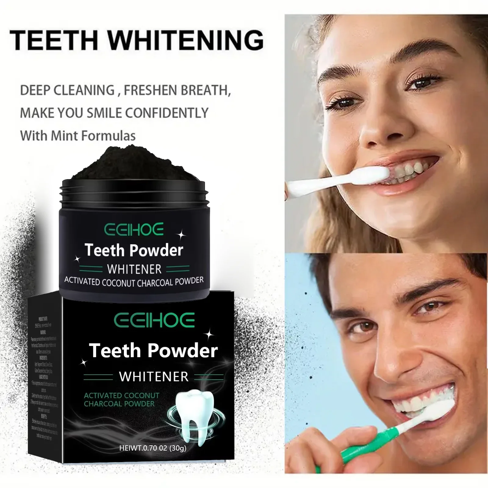 Tooth Whitening Powder ，Get a brighter smile in weeks