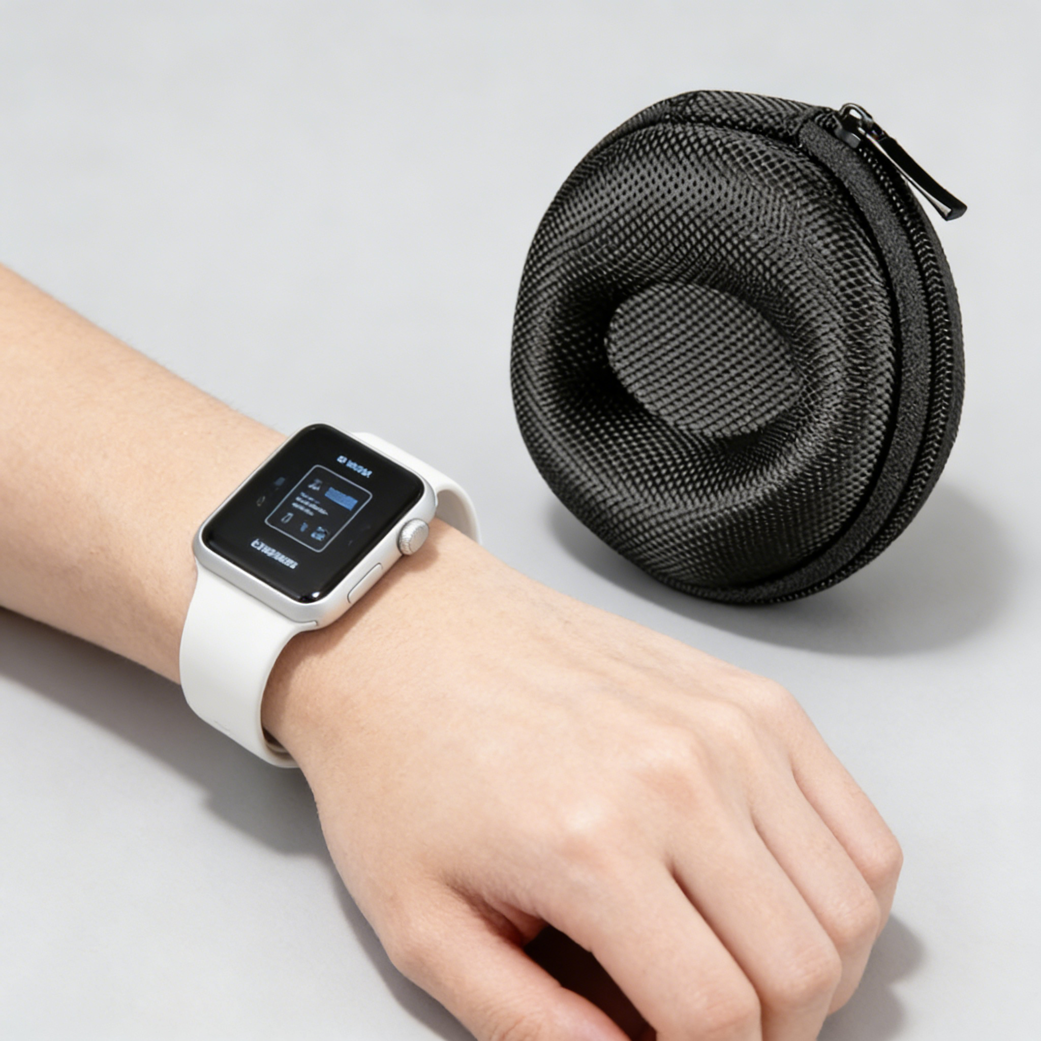 1pc Portable Zipper Travel Watch Case, Dust-proof Single Watch Storage Box for Wristwatches And Smart Watches