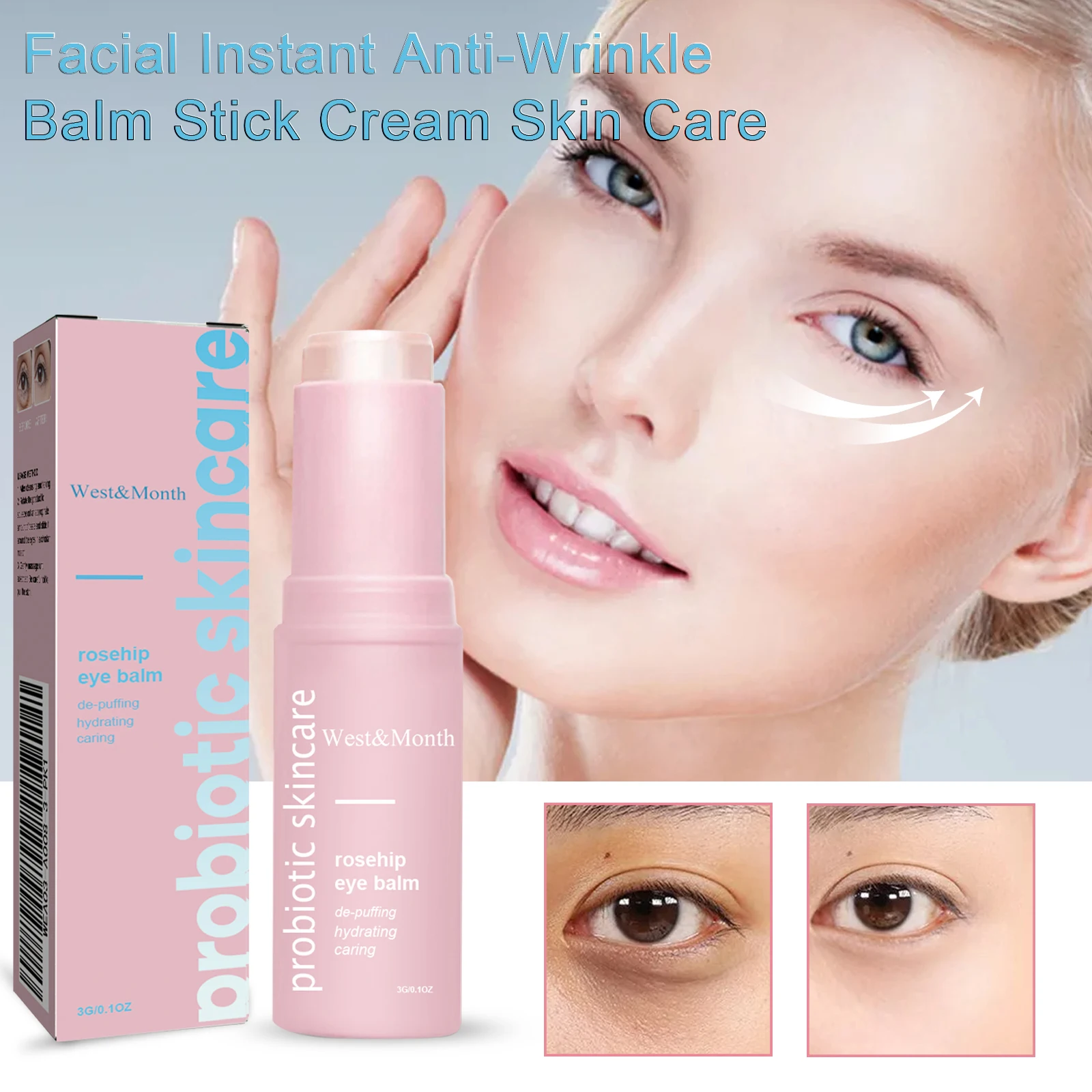 Mulheres extra renovação rosa mosqueta bálsamo para lifting facial hidratante bálsamo vara hidratação profunda hidratante cuidados com os olhos