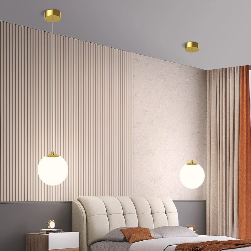 Moderne lange Esszimmer Kronleuchter Glaskugel Lampenschirm Licht über dem Tisch Küche Büro Pendelleuchte Home Decor Leuchten