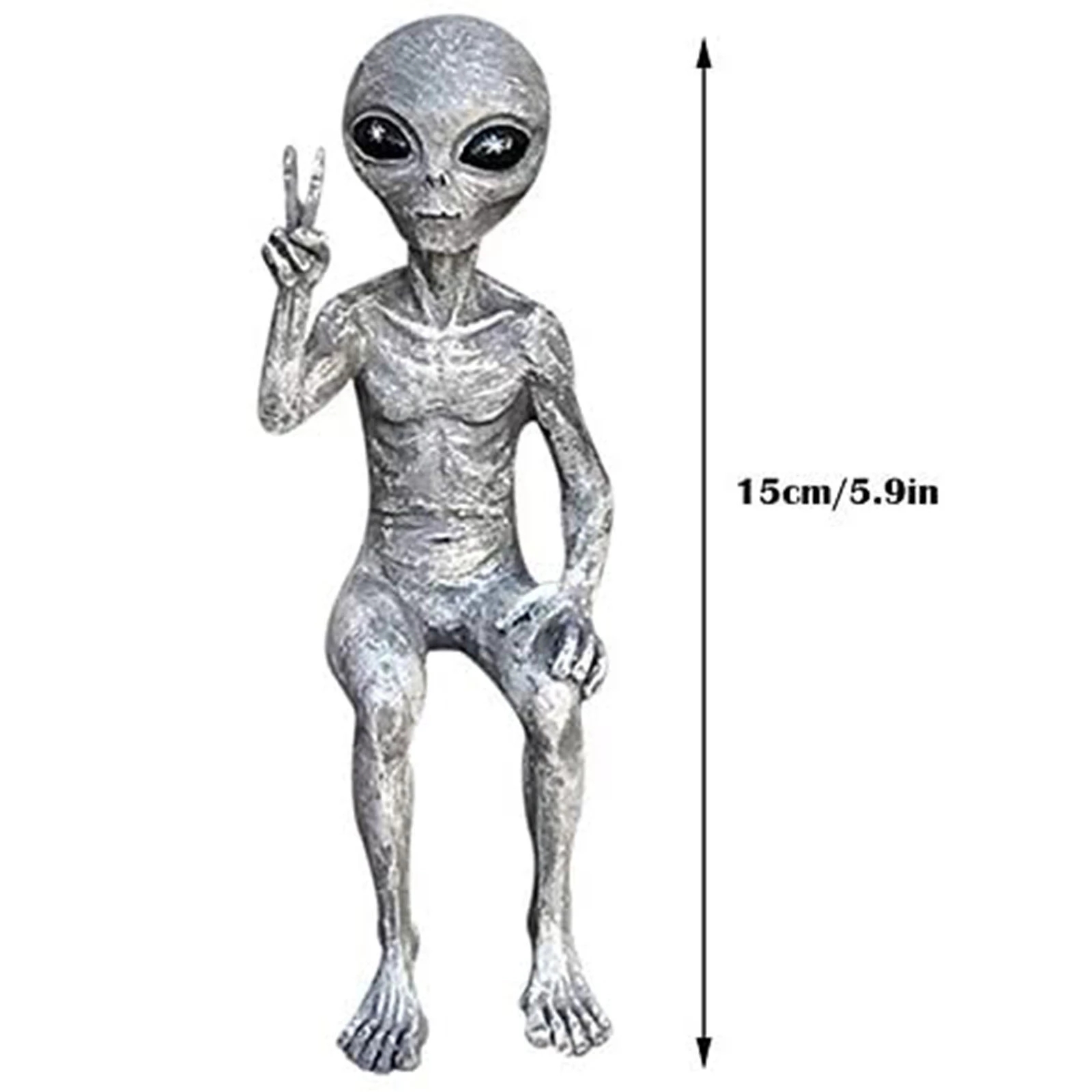 New Outer Space Alien Accessories Statue Martians Garden Figurine Set For Courtyard Ornaments Home Indoor Outdoor Decoration