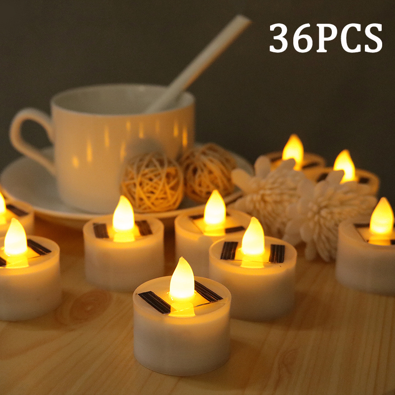 10pcs 태양 차 빛 Led 촛불 Flameless 야외 방수 태양 차 조명 파티 정원 홈 장식에 대 한 충전식 촛불