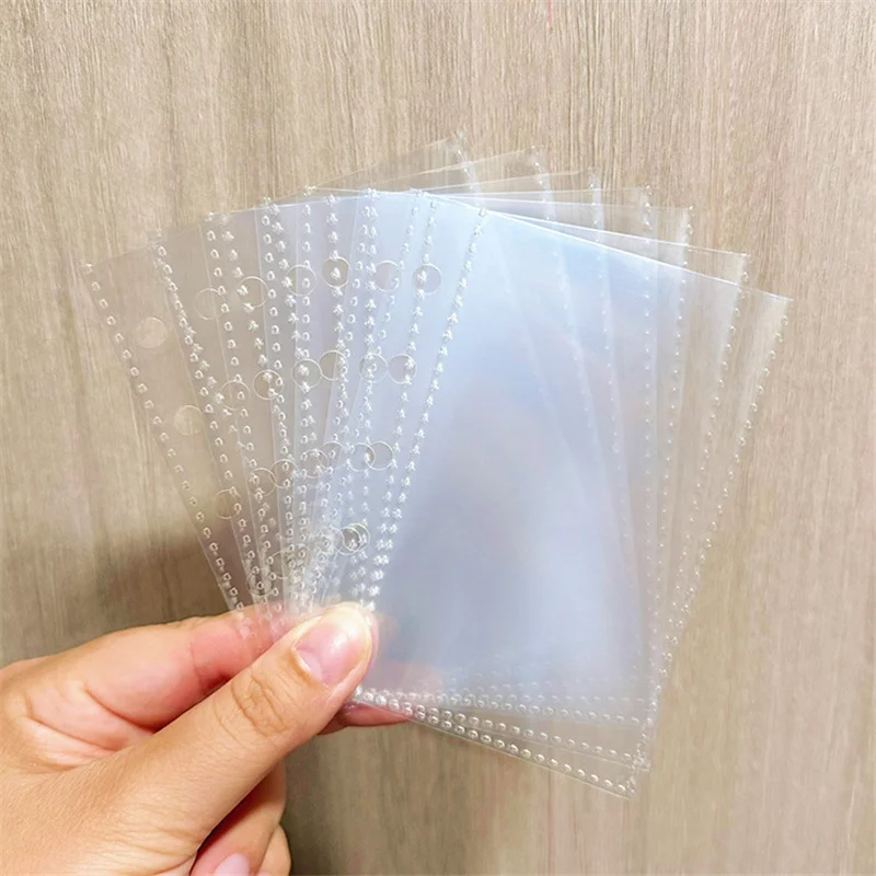 M5 Candy Color 5Holes Loose Leaf Ledger Cover Transparency PVC Notebook Loose leaf Shell Three Fold Mini Notebook