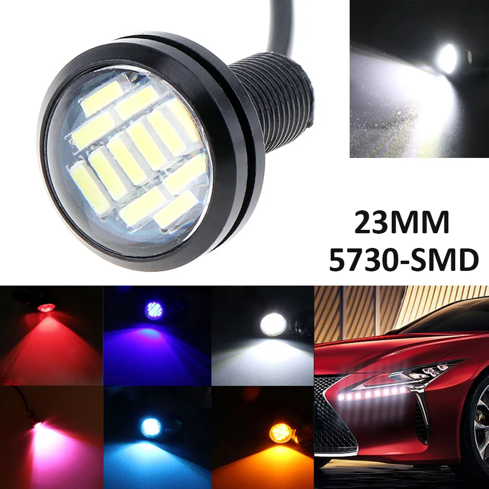 1 шт. 23 мм светодиодный светильник Eagle Eye высокой мощности 12LED 4014 SMD автомобильный противотуманный DRL лампа заднего хода резервного копирования указателя поворота задний фонарь