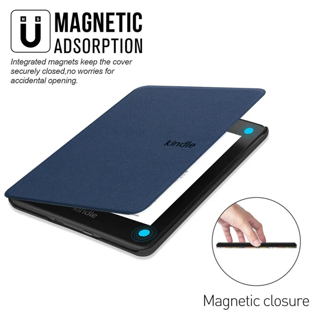 สําหรับKindle 2022 11th Generation 6 นิ้วC2V2L3 แม่เหล็กเปลือกป้องกันFlip E-Book Protectorกระเป๋าFunda 6"