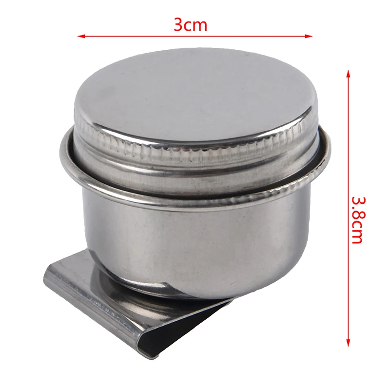 Dụng Cụ Inox Nghệ Thuật Tiếp Liệu Dễ Dàng Vệ Sinh Kiểu Dáng Hình Trống Sinh Viên Tranh Sơn Dầu Nồi Trường Bảng Đơn Đôi Lỗ Dipper 1 máy Tính