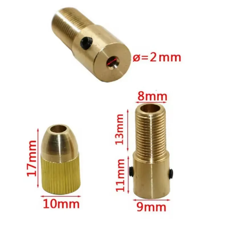 Mini Drill Chucks Adapte 7Pcs/set 0.5-3mm（Inner 2mm）Small Electric Drill Bit Collet Micro Twist Chuck Tool Kit Woodworking