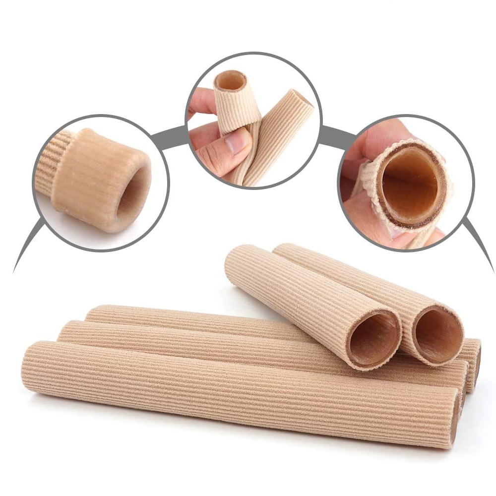 Protetor de tecido para dedos dos pés, protetor de tecido para calos, bolhas, calos, dedos de martelo e protetores de dedos, cuidados com os pés