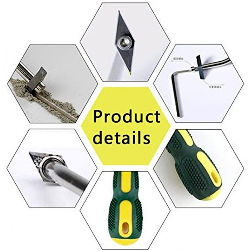 Removedor de rejunte de azulejo cerâmico substituível, aço de tungstênio, limpador de lacunas, broca para piso, parede, costura, cimento, ferramenta manual de limpeza
