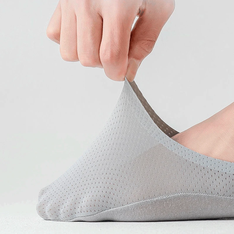 HSS 10/5 pares de calcetines náuticos para hombre 100% algodón desodorante absorción de sudor calcetín de verano fino transpirable calcetines de seda antideslizantes de silicona