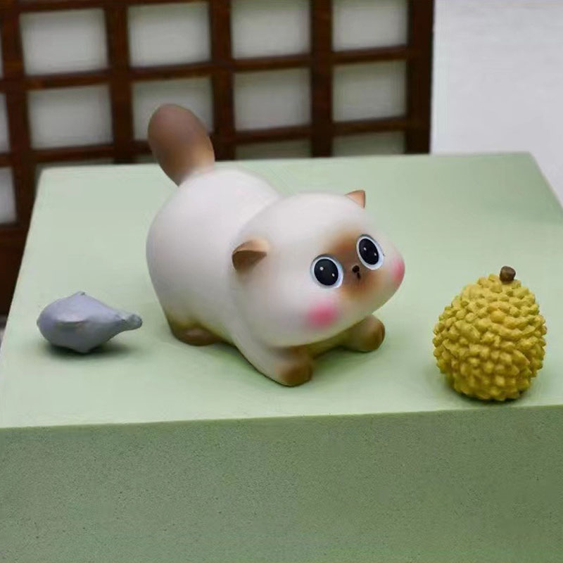 Hot Kawaii Douding Little Siam Dagelijkse Serie Trendy Blind Box Mode Spelen Pop Kat Beeldje Speelgoed Model Ornamenten Kinderen Gift
