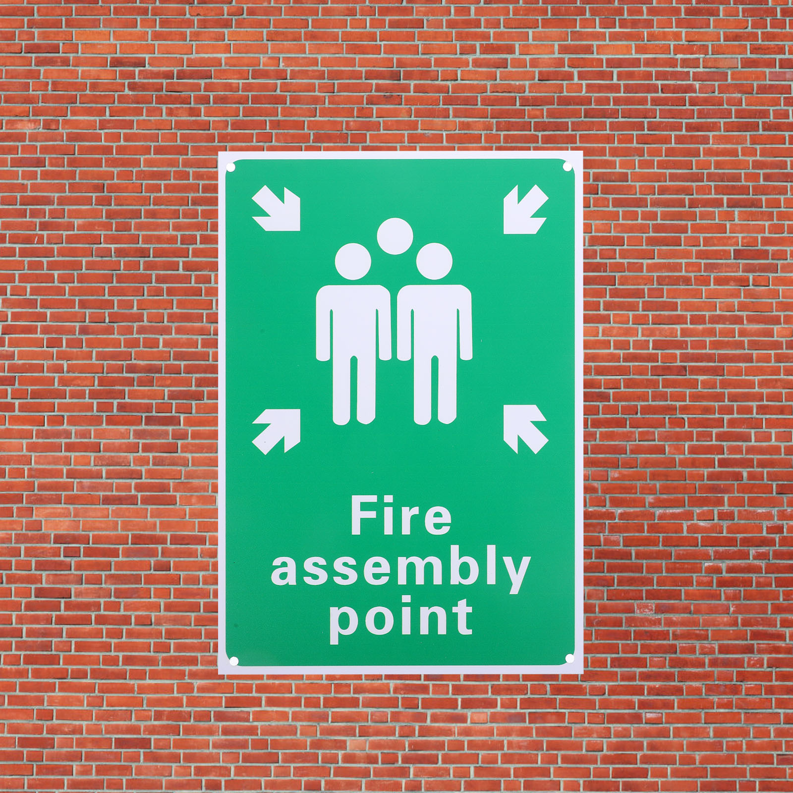 Emblems Fire Rally Point Sign Safety The Metal Operational Emergency Assembly for Outdoor