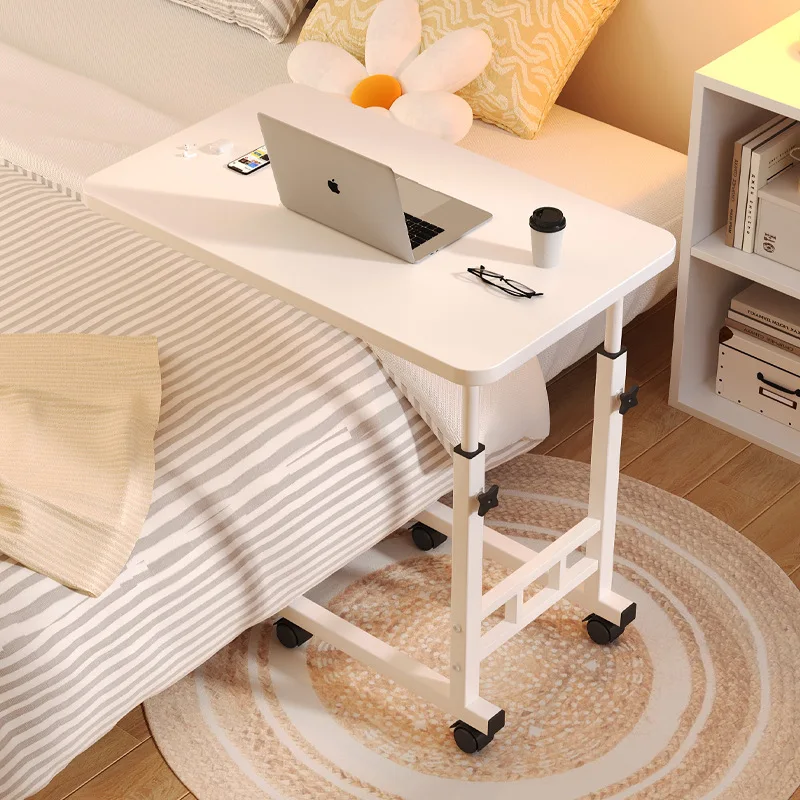 높이조절 사이드 이동식 테이블 Bedside Computer Standing Desk Mobile Lifting Bedside Table Bedroom Student Desk Bed Table Laptop Table