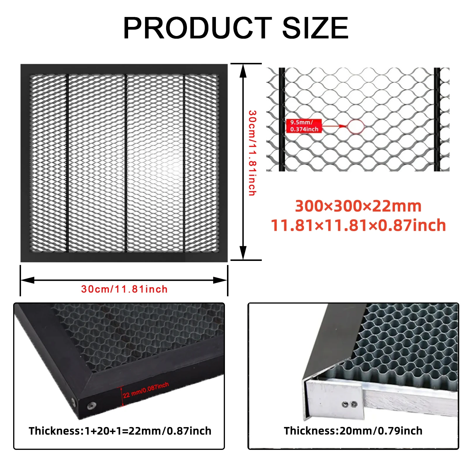 NEJE Honeycomb เลเซอร์เตียงเลเซอร์แผงรังผึ้งทํางานตารางสําหรับยี่ห้อ CNC เลเซอร์แกะสลักเครื่องตัดเครื่องมืออุปกรณ์เสริม