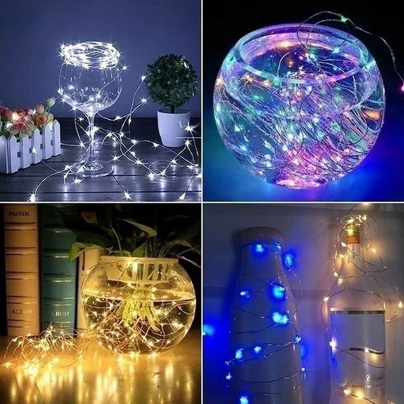5M 10M กันน้ํา USB แบตเตอรี่ไฟ LED String ทองแดงลวด Fairy Garland โคมไฟคริสต์มาสงานแต่งงานวันหยุด