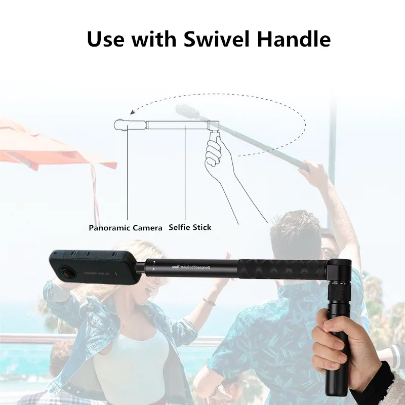 For Insta360 X5 X4 X3 Invisible Selfie Stick Extended Selfie Stick for GoPro 13 12 DJI Action 5 4 3 Camera Aluminum Stand