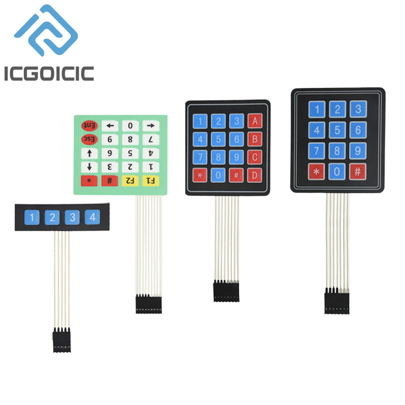 Große Tasten zum Tastatur-Mikrocontroller 4 x 4/1 x 4/3 x 4/4 x 5/5 x 4 Matrix-Tastatur-Membran-Tastatur-Extender