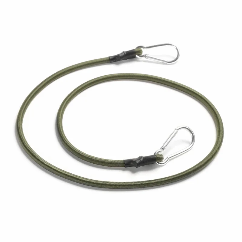 Outdoor Heavy Duty Bungee Cord Elastic Tie Strap Carabiner Hooks Kayak ขี่จักรยานกระเป๋าเดินทางเชือกบรรจุอุปกรณ์ตั้งแคมป์