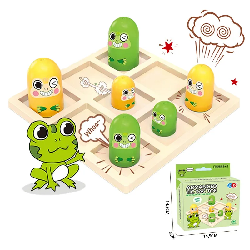 มินิขั้นสูง Tic Tac Toe PARTY BOARD เกมปริศนาเกมแบบโต้ตอบสําหรับครอบครัว Battle การแข่งขันเกมเดสก์ท็อปของขวัญวันเกิด
