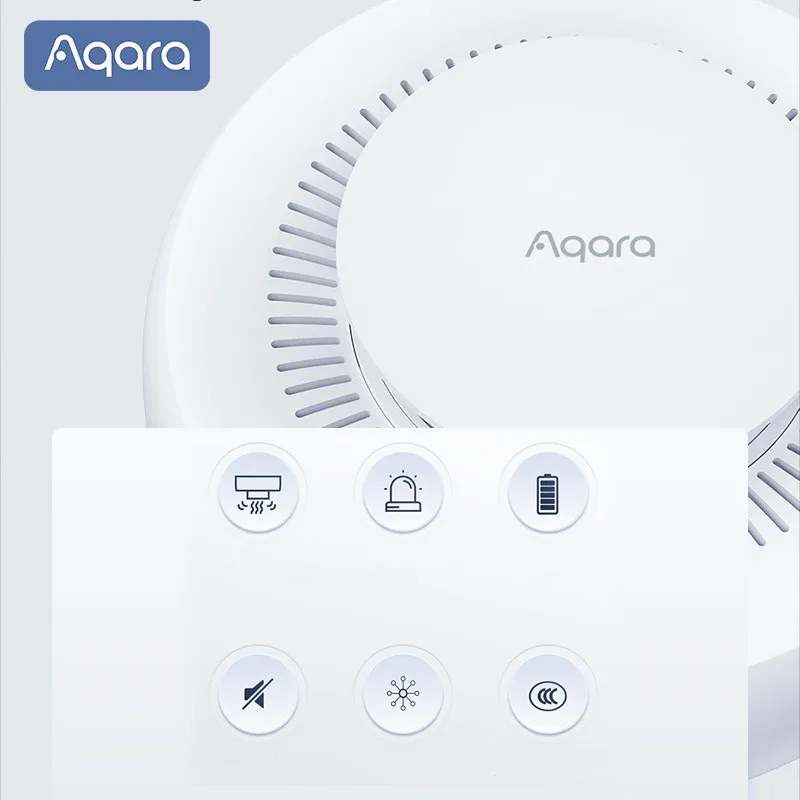 Aqara Smoke Detector Sensor Zigbee 3.0 Smart Fire Alarm Monitor Sound Alert Home Security APP Work With Xiaomi Mi home Homekit