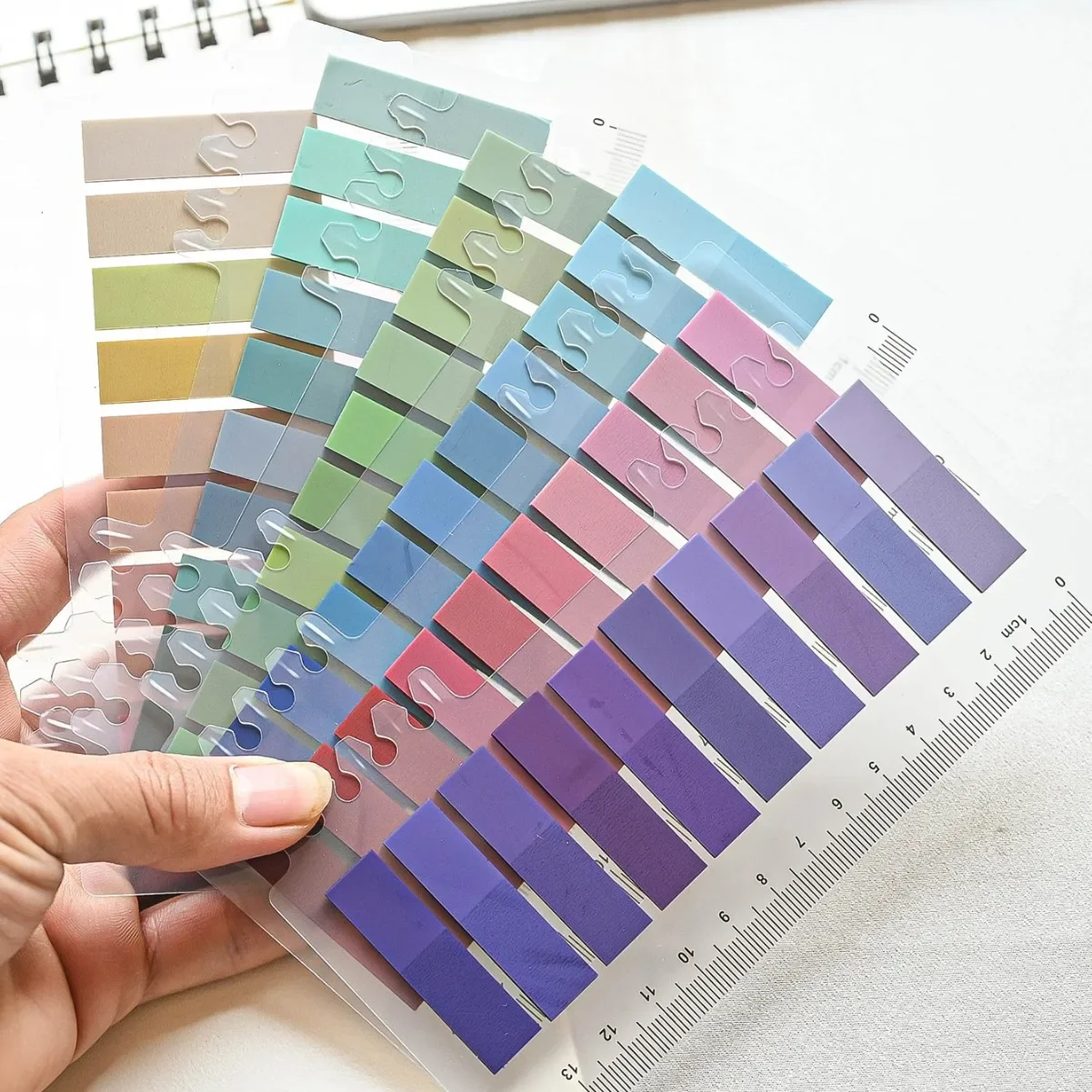 200 Sheets Transparent Sticky Notes Self-Adhesive Reading Annotation for Books Notepad Bookmarks Memo Pad Index Tabs