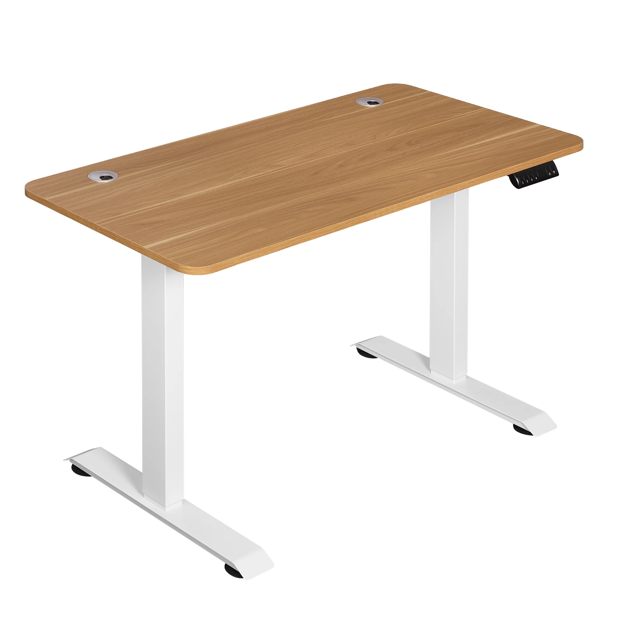 Tavolo da gioco elettrico in acciaio da 120x60 cm Scrivania da ufficio per computer regolabile in altezza con 4 controlli di memoria per la casa