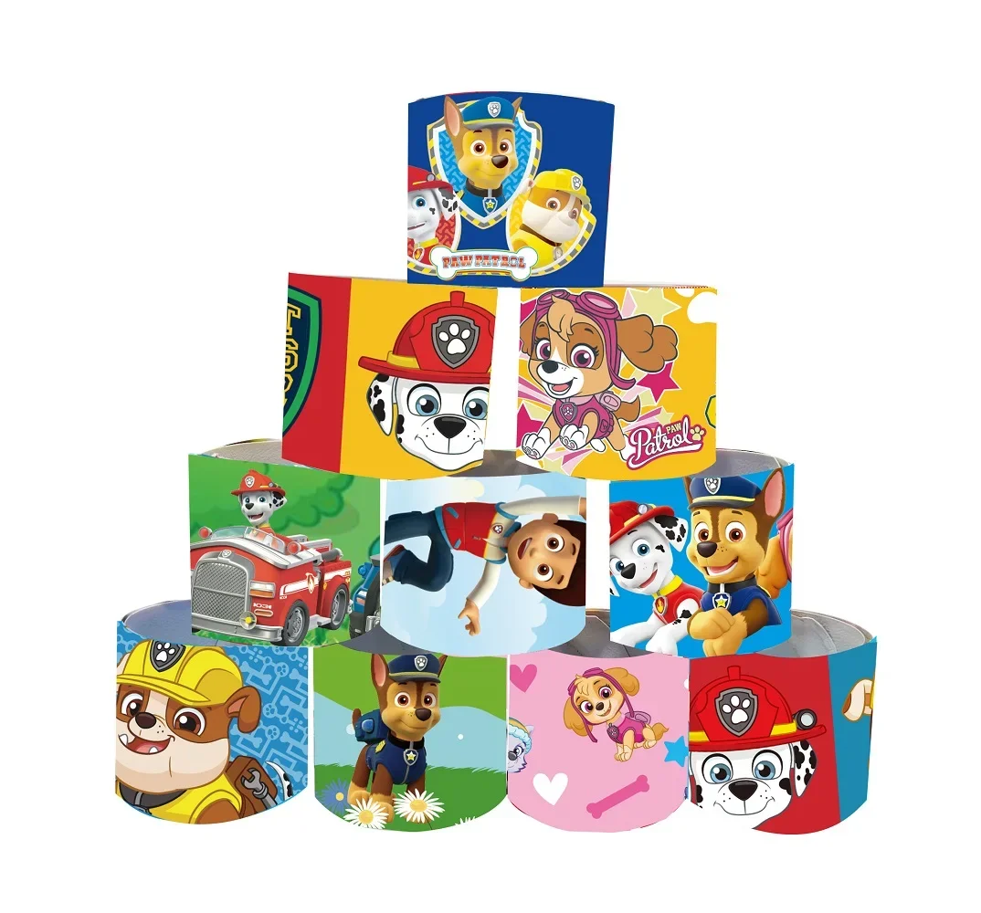 15 個パウパトロールスラップブレスレットパーティー記念品誕生日パーティーギフトベビーシャワーの装飾スナップバンド子供女の子男の子用