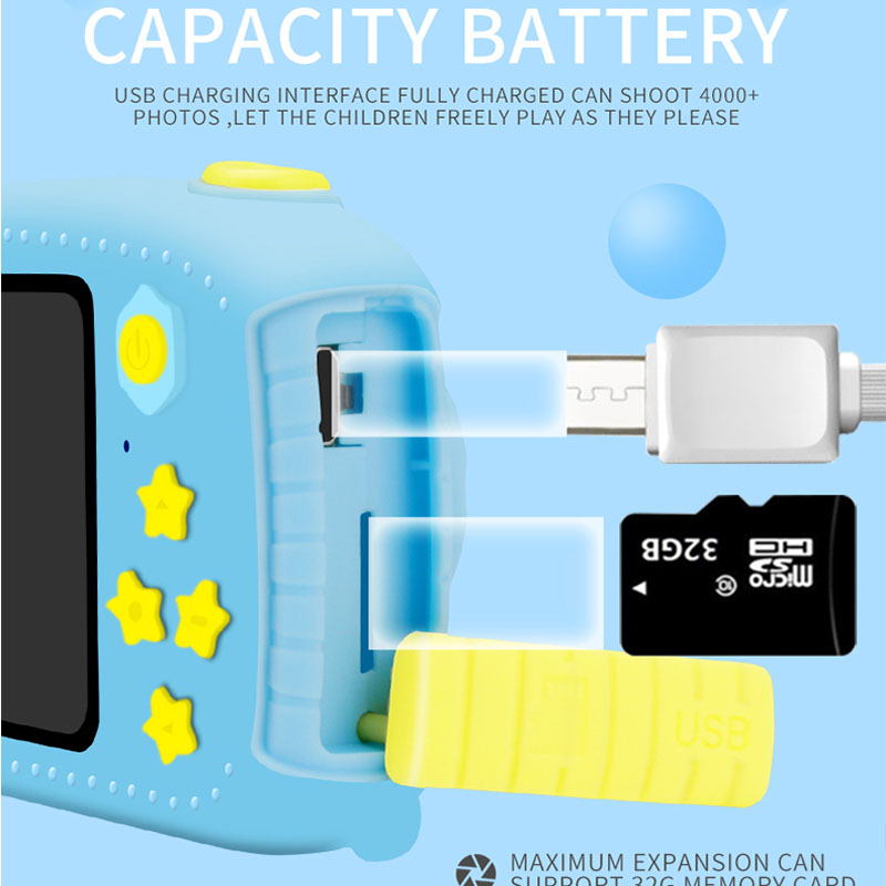 子供のための漫画カメラ,HDスクリーン,屋外写真,誕生日プレゼント,子供のためのかわいいおもちゃ