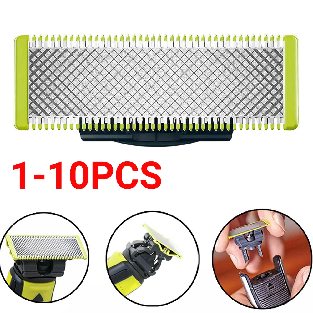 Cuchillas de repuesto para recortadora de barba eléctrica, 1-10 unidades, para una hoja QP2520/QP2523, protector de peine guía, accesorio de peine guía moldeador de barba